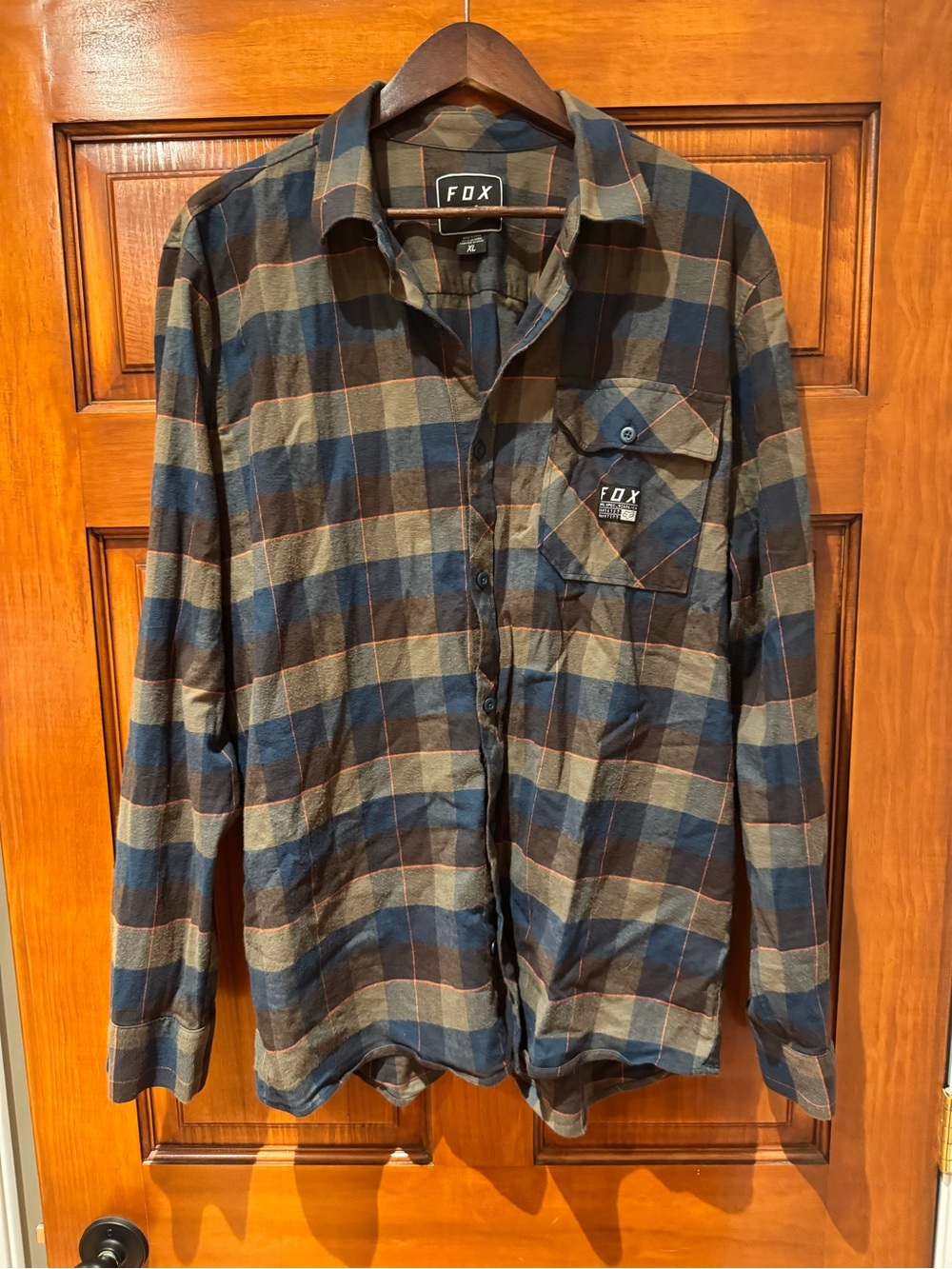 Fox Plaid Flannel Shirt in Navy, Olive & Rust